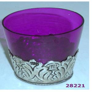 แก้วสีม่วงสำหรับตกแต่งคริสต์มาสทำด้วยมือ - Product Image 2