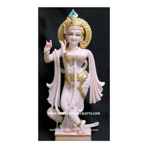 Estatua artística de mármol, Makrana, India, Krishna - Product Image 1