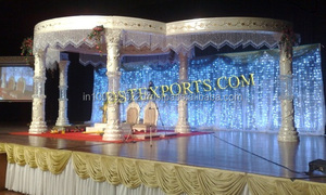Wedding Gold Crystal Zali Mandap Golden FIber Crystal Mandaps Wedding Mandaps Manufacturer CALIFORNIA - Product Image 3