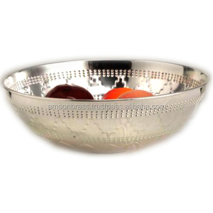 Bol en métal aluminium de forme ronde Bol en métal pour dessus de table Bol de service de luxe Décoratif de table de mariage - Product Image 6