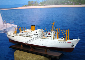 Akaroa MS โมเดลเรือสำราญทำจากไม้อุปกรณ์ของเล่นเป่าลมงานหัตถกรรม - Product Image 3