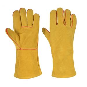 XL Size <b>Tig</b> Safety <b>Gloves</b> Cow Split Leather Heat Resistant Anti-Cut Anti-Slip with Anti-Impact Function for Work - Product Image 1