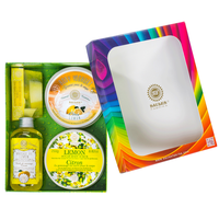 Set de Regalo Cosmético Hecho a Mano 100% Natural para Mujer, 4 Artículos con Aroma a Mango, Estilo Ejecutivo, Hidratante, Nutritivo, Exfoliante, Relajante, Protección UV