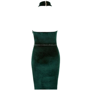 Tosa ผลิตภัณฑ์ยอดนิยม2022มาใหม่ตาข่ายกลวงออกยืนคอเสื้อ Rhinestone หนักเซ็กซี่มินิชุดค็อกเทล - Product Image 3