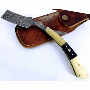 มีดโกนหนวดสำหรับร้านตัดผมแบบวินเทจมีดโกนหนวดใบมีดเดี่ยวทำจากสแตนเลสคุณภาพระดับมืออาชีพโลโก้และสีกำหนดเอง - Product Image 1