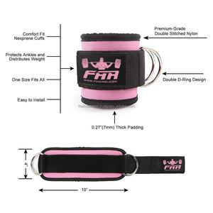 Correas de Tobillo Acolchadas de Neopreno para Gimnasio y Deportes, con Anillo en D para Máquinas de Cable - Product Image 3