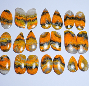 หินแจสเปอร์พลอยบัมเบิลบีธรรมชาติเกรดสูงเป็นคู่ขัดเงาเรียบ - Product Image 2