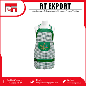 Delantal de cocina de algodón 100%, Tira ajustable promocional con bolsillos, Babero con logotipo personalizado, sin mangas - Product Image 2