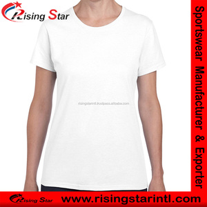 เสื้อยืดสาวร้อนสีขาวเรียบง่าย - Product Image 2