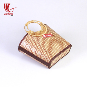 Bolso de bambú tejido/bolso de compras de bambú para mujer/bolsa de transporte - Product Image 5