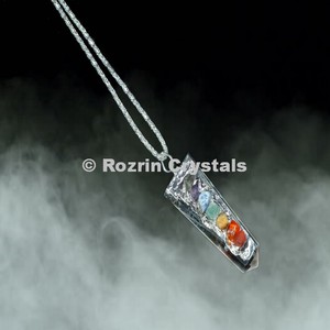 ล้างควอตซ์จักระจี้ไฟฟ้า: จี้โลหะจักระ - Product Image 1