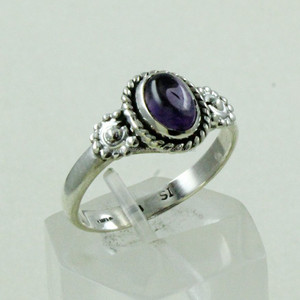 Anillo de piedras preciosas de amatista, anillo de Plata de Ley 925, anillo de plata Baccha hecho a mano - Product Image 2