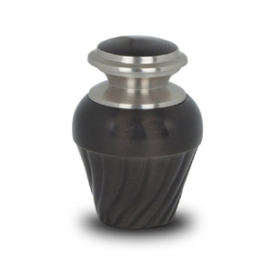 Urnes de crémation de souvenir commémoratif noir pour cendres funérailles métal laiton/aluminium - Product Image 1