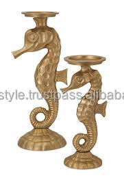 Bougeoir hippocampe en aluminium doré - Product Image 6
