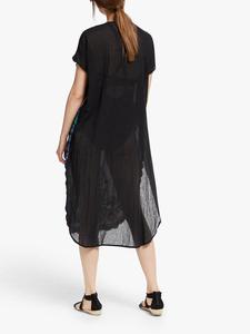 Boho Lady Hem <b>Tunic</b> Breathable Brightly Colored Embroidery Floral 100% Cotton A-Line Women Swimwear Kaftan Dress <b>Beach</b> Holiday - Product Image 4