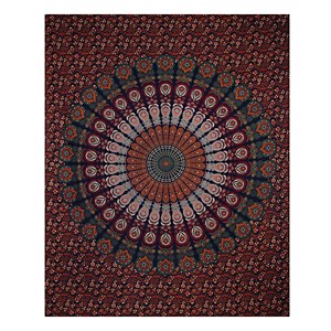 Tapiz de Mandala de algodón 100%, juego de sábanas de cama de tela de algodón de tamaño Queen para decoración del hogar - Product Image 2