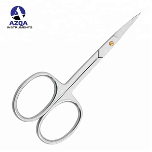 Ciseaux à nez en acier inoxydable de haute qualité, pointe arrondie, pour couper et entretenir les poils des sourcils, du nez et des oreilles - Product Image 4