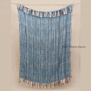 Manta de acrílico hecha a mano India personalizada, venta al por mayor, manta de acrílico real súper suave - Product Image 5