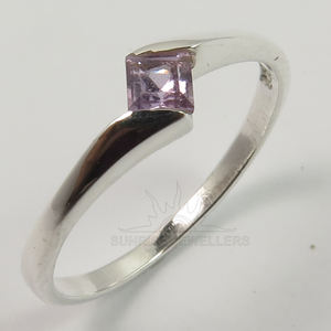 925 argent Sterling classique à la mode violet améthyste bague pour femmes pierres précieuses naturelles bijoux fins pour anniversaire de fête de mariage - Product Image 2