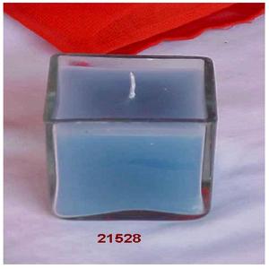 Bougeoir en verre de forme carrée colorée décoration de mariage et de noël lanterne cire votive verre à liqueur - Product Image 2