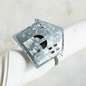 Rond de serviette vintage en métal galvanisé pour les dîners de mariage, la salle à manger, les réunions de famille et les occasions spéciales. - Product Image 1