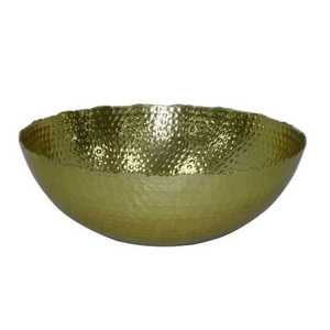 ถาดโลหะและเหล็กสไตล์โบราณชามเสิร์ฟทำจากทองเหลืองทรงกลมเคลือบเงาใช้สำหรับเสิร์ฟอาหารในบ้านดีไซน์ใหม่ - Product Image 2