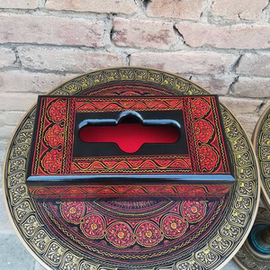 กล่องกระดาษทิชชูศิลปะไม้เคลือบแลคเกอร์,ทำด้วยมือกล่องกระดาษทิชชูไม้แกะสลักด้วยมือพร้อมงานเคลือบแลคเกอร์มือ - Product Image 1