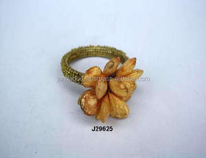 Rond de serviette de vente chaude en perles de verre peut être dans n'importe quelle couleur Vaisselle Porte-serviettes pour la décoration de table de mariage de fête - Product Image 3