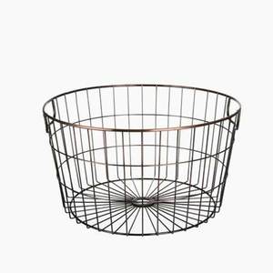 Cesta redonda de metal de hierro forjado, cesta de flor de hierro, cesta de forja, cesta de vid vintage, cesta de raíz de hierro, cesta hecha a mano - Product Image 1