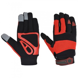 Guantes de Trabajo Mecánicos Personalizados ISONZ Leather Zone Rojos y Negros, Anti-Impacto, Antideslizantes, Anti-Corte, Anti-Calor, Guantes de Protección para Manos - Product Image 1