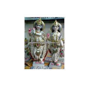 Indian Makrana Marble Radha Krishna Statue - Product Image 1