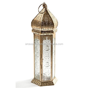 โคมไฟแก้วโมร็อกโกขัดเงาสีทองดีไซน์เนอร์ตกแต่งโต๊ะโคมไฟแก้วแฟนซี - Product Image 1