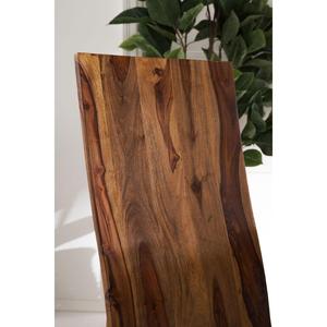 Juego de dos sillas de comedor de madera Sheesham con marco de metal para muebles de hogar - Product Image 5