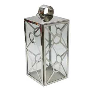 Christmas Decoration Out Door New Design Filigree Candle <b>Lantern</b> with <b>Glass</b> - Product Image 3