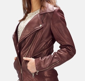 Chaqueta de Piel de Oveja para Mujer, Estilo Peplum, Cintura Ajustada, Silueta Femenina, Impermeable, de Secado Rápido, para Vestir Elegante en la Noche o de Forma Formal - Product Image 5