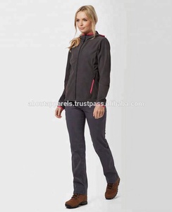 Venta al por mayor a granel OEM fábrica 100% poliéster mujeres deporte lluvia al aire libre nylon transpirable poliamida esquí senderismo chaqueta de concha suave abrigos - Product Image 5