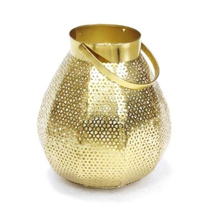 Linterna de huracán de oro redondo de filigrana antigua, decoración del hogar, nueva - Product Image 5