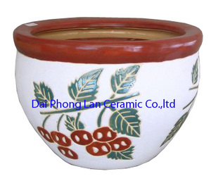 Macetas y jardineras de cerámica esmaltada vietnamita para interior/exterior, planta verde para jardín, decoración del hogar o uso de escritorio - Product Image 5