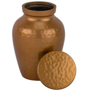 Yellow Fire Antique Keepsake <b>Urns</b> <b>for</b> Funeral <b>Ashes</b> Metal Brass/Aluminum - Product Image 3