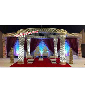 Mandap de Cristal para Bodas con Luces LED, Diseño Moderno para Bodas Indias, Mandaps Iluminados, Fabricante NEWYORK - Product Image 1