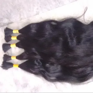 bulk hair straight strong 100% real human hair. Shedding free and tangle free human hair from india