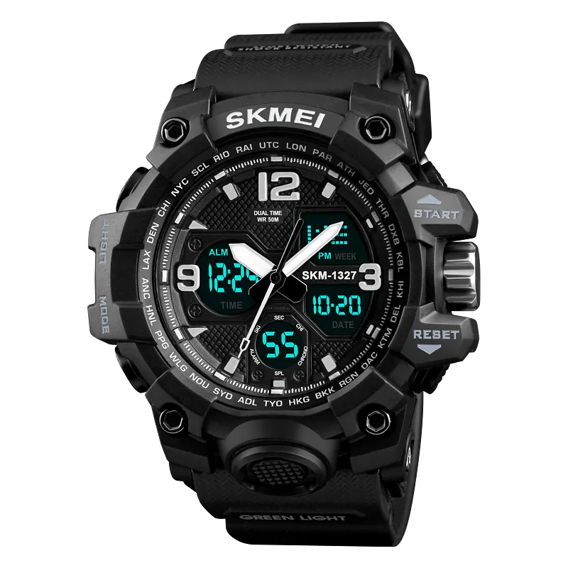 Skmei Double Time Up Fashion Watch Sport Ladies Women Wristwatches Multi-function Women Digital Watches