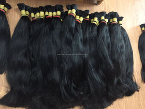 Extensions de cheveux humains Remy vietnamiens en vrac 100% naturels sans fibres synthétiques 8 "-30" longueur 100g/pièce - Product Image 2