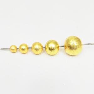 Brossé Plaqué Or Cuivre Rond Perles de Charme - Product Image 2