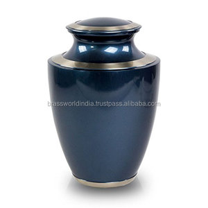 ไพลินสีฟ้าเผาศพ Urn อุปกรณ์งานศพ Brassworld อินเดีย - Product Image 2
