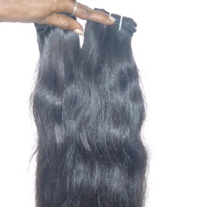 100% Cabellos crudos indios sin procesar. Misma textura Mismo color Misma suavidad y suavidad Tejido de cabello virgen - Product Image 1