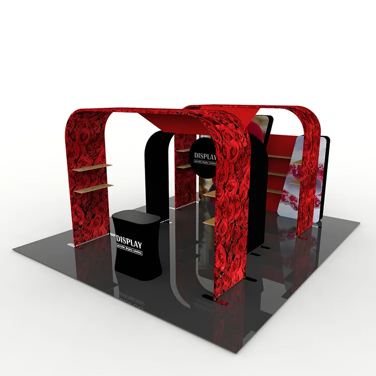 Custom afdrukken trade show display kraam standaard size outdoor tentoonstelling booth