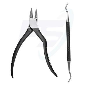คีมตัดเล็บสำหรับงานหนักสำหรับเล็บเท้าหนาและคุดสแตนเลสสตีลเกรดพรีเมี่ยม-สีดำ - Product Image 1