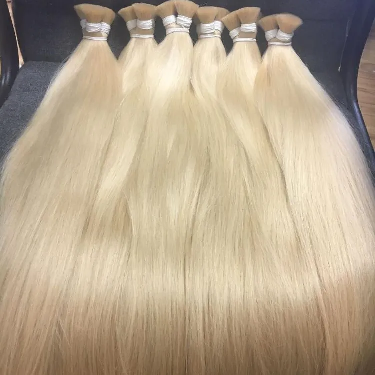 Natural Color Human Hair Straight New Beauty Double Drawn Blonde Vietnamese Silky Hair