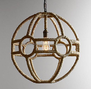 Lámpara colgante de yute Weave Orb - Product Image 2